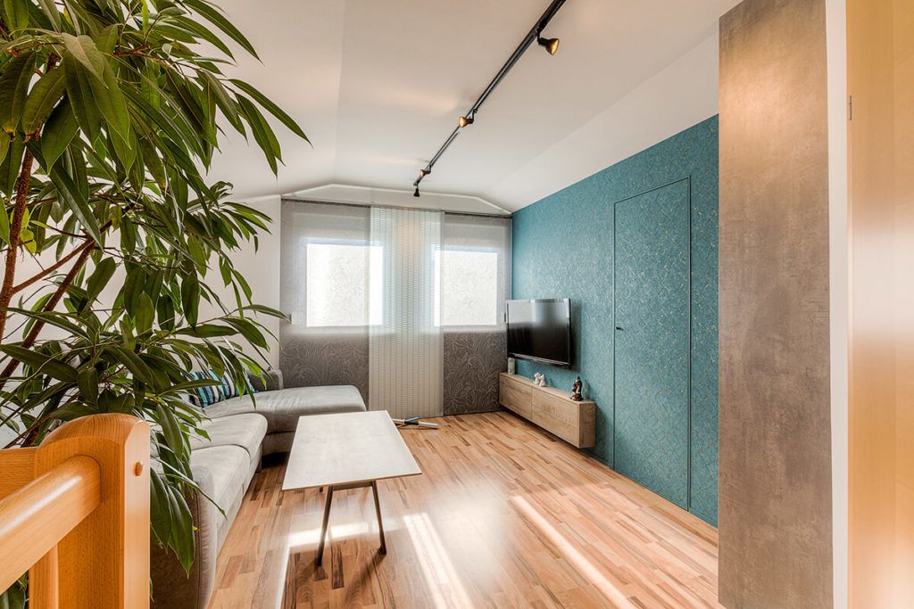 Dachzimmerausbau mit eingezogener verdecktem Ankleidezimmer