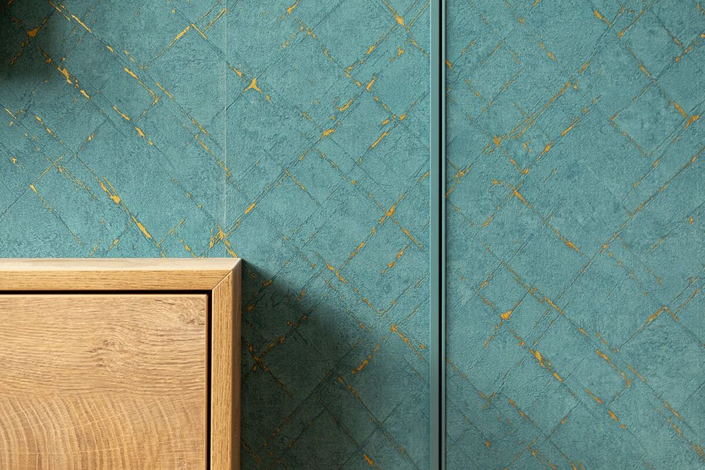 Textil-Wandtapete schluckt Schall