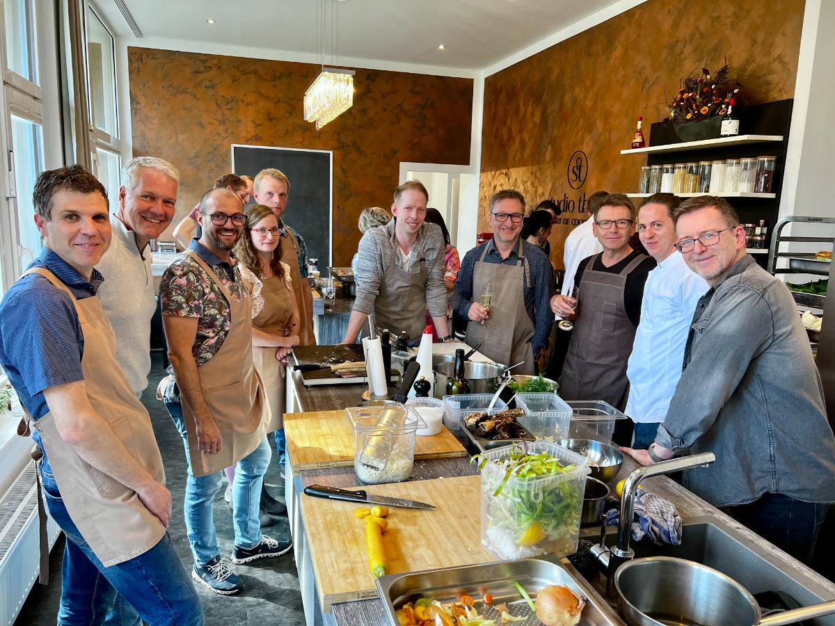 Team beim Kochevent in Linz
