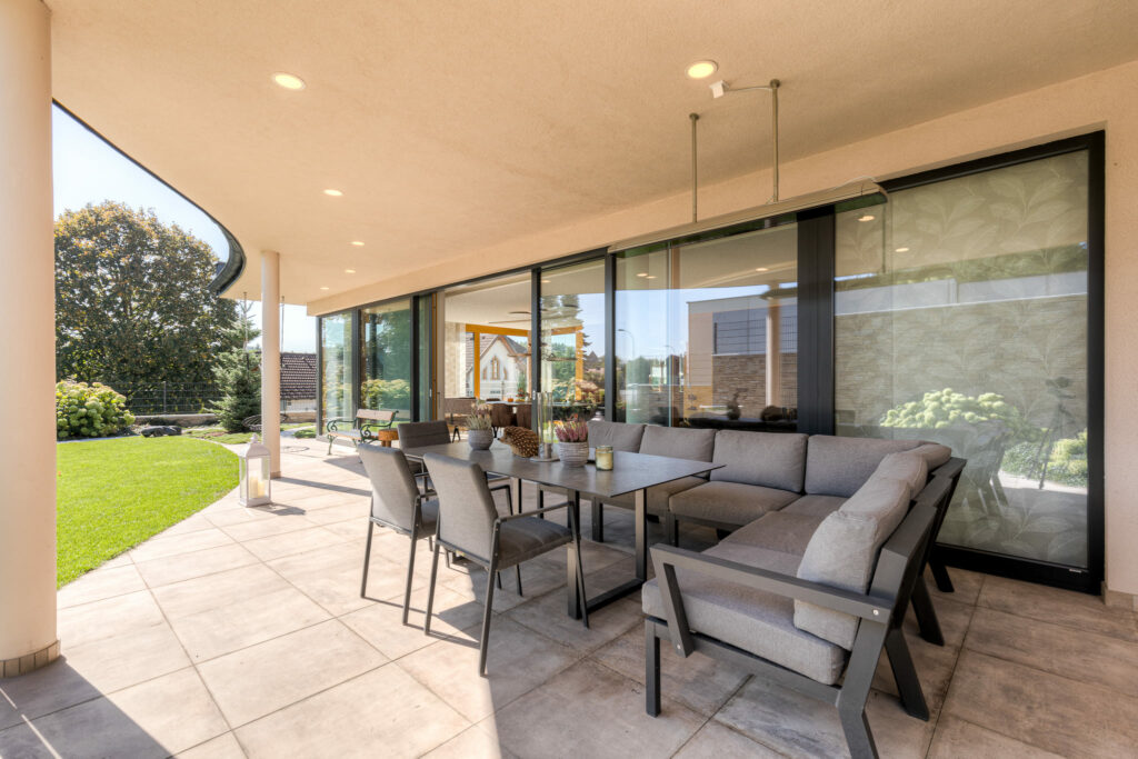 Wintergarten-Anbau in Grossschönau, Terrasse