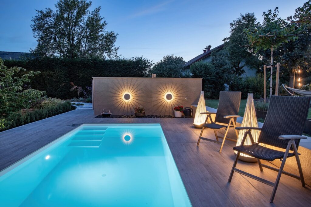 Pool mit exklusiver Beleuchtung