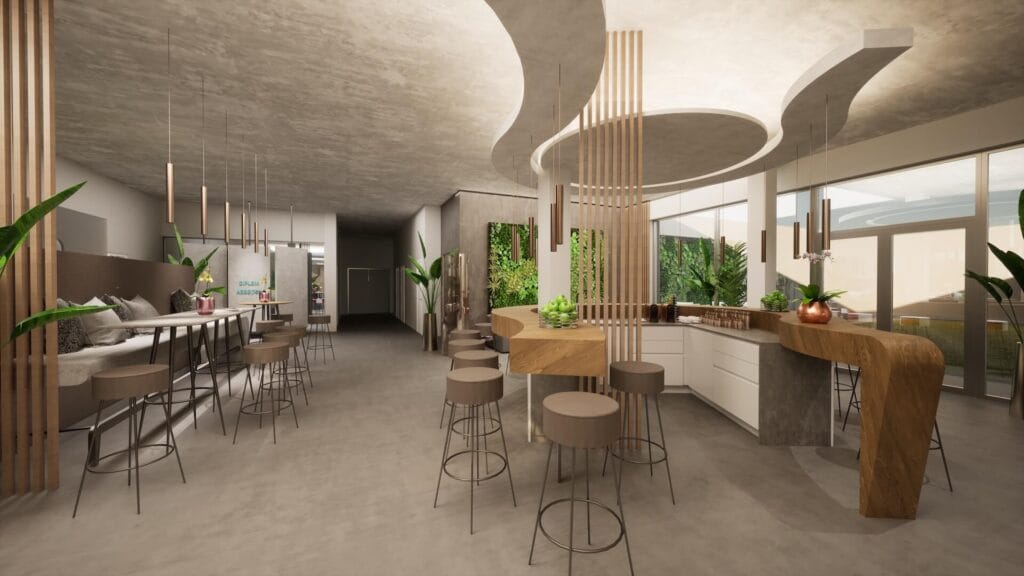 Konzept einer Bar im Aufenthaltsraum eines Unternehmens