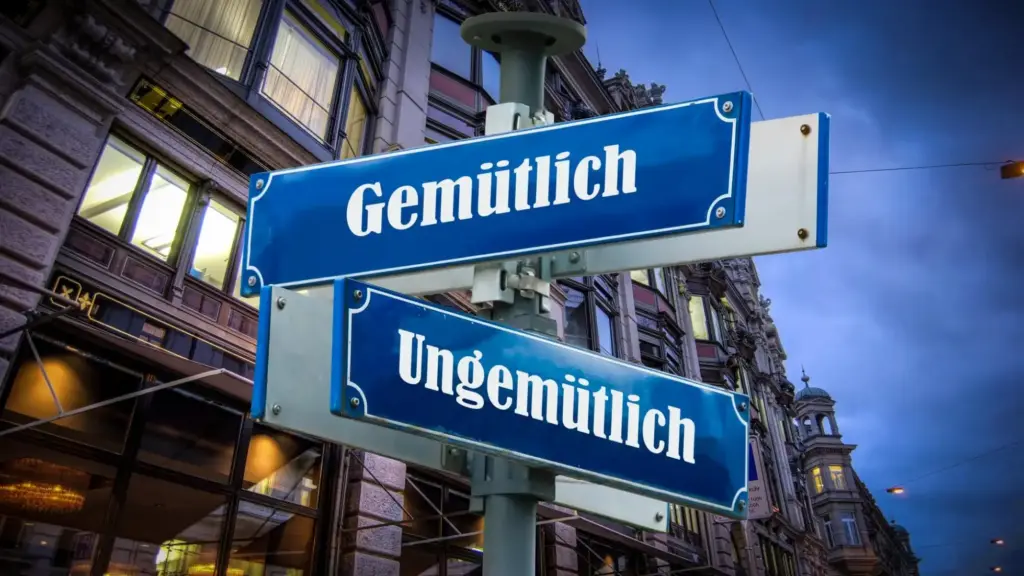 2 Schilder - gemütlich und ungemütlich