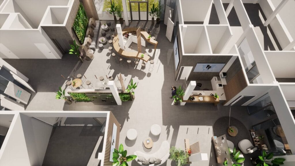 Gesamtkonzept eines Empfangbereichs